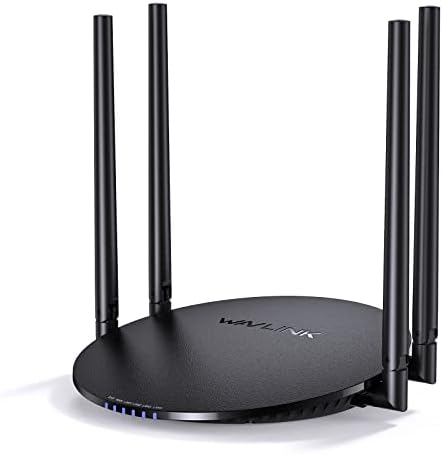 WAVLINK AC1200 WiFi Router Wireless Internet Router for Home,Dual Band Router(2.4GHz and 5GHz) with 1000Mbps WAN/LAN Gigabit Ethernet Port,4 x 5dBi Foldable Antennas,Support Router,Repeater,AP Mode