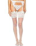 Charnos Damen 1PP 10 Denier Bridal Lace Stockings Halterlose Strümpfe, 10 DEN, Gebrochenes Weiß (Ivory 207), 33
