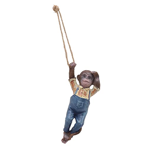 Garden Monkey Statues Cute Simulation Resin Hanging Monkey Garden Ornament For Outdoor Garden Lawn Patio #TOP6