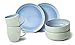 like. by Villeroy & Boch - Crafted Blueberry, Ensemble pour le petit-déjeuner en faïence 6 pièces, Porcelaine Premium, Bleu, Convient au lave-vaisselle
