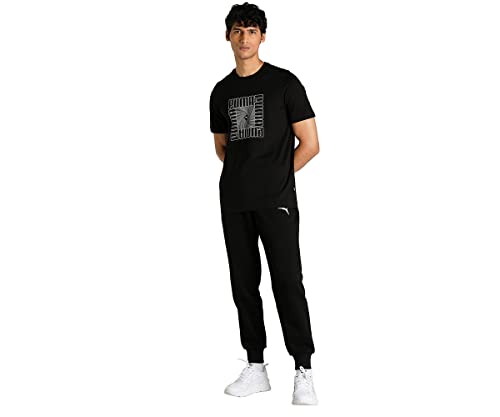 Image of PUMA Men's Letter Print Regular Fit T-Shirt