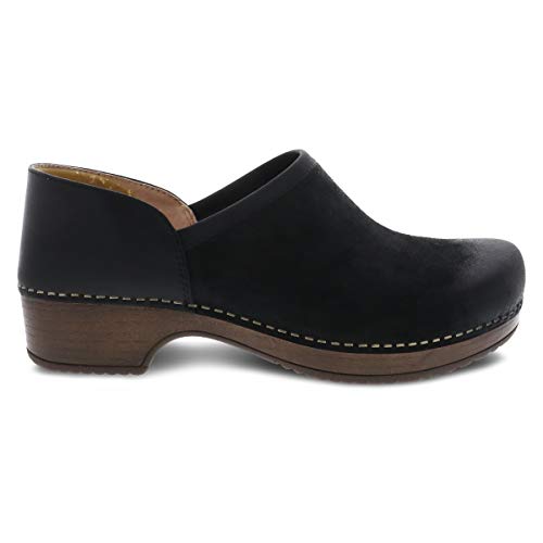 Dansko Brenna Black Slip On Clogs For Women – Memory Foam And Arch Support For All -Day Comfort And Support – Lightweight Eva Oustole For Long-Lasting Wear Black Bunished Suede 6.5-7 M Us #TOP5