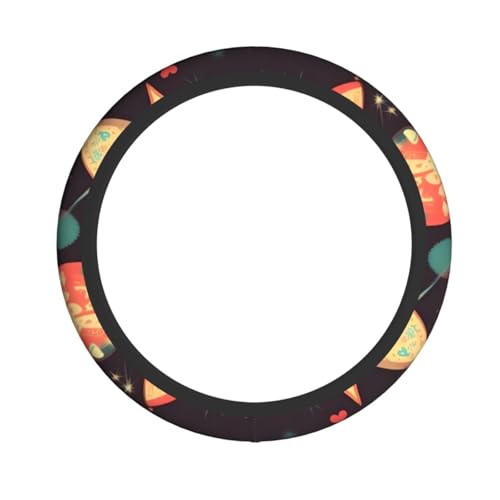 Heart Crush Flower Car Steering Wheel Cover, Non-Slip, Universal 15-Inch