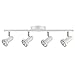 Globe Electric Melo 4-Light Track Lighting, Glossy White Finish, Bulbs Included 59325