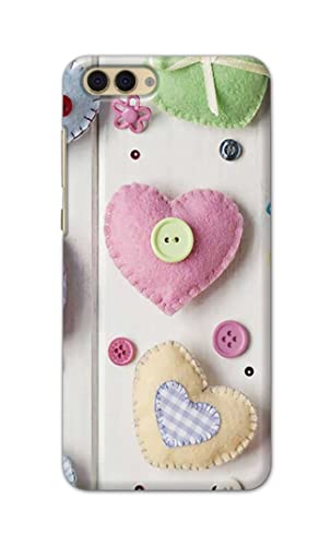 Image of PRINTFIDAA Heart Shape Hard Back Cover for Honor View 10, Honor V10 Back Cover -(P6) KAT1010