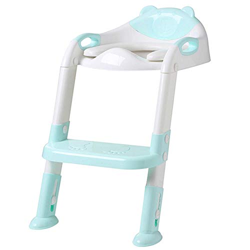 Siège de toilette enfants portable avec marchepied antidérapant bleu