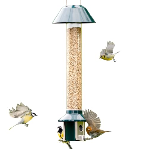 Squirrel Proof Wild Bird Feeder 2l Capacity - Roamwild PestOff 2.0 (Mixed Seed / Sunflower Heart Feeder)