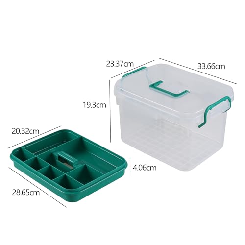 Caja de medicina con compartimentos apilables para almacenar botes altos 3