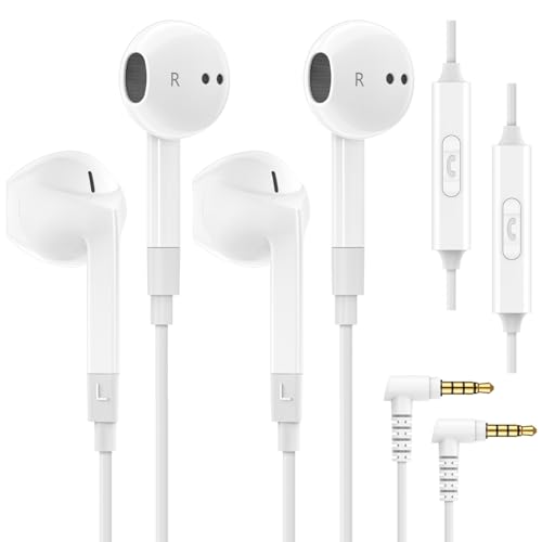 LUDOS FEROX 2 Pack Wired Earbuds in-Ear Headphones, 5...