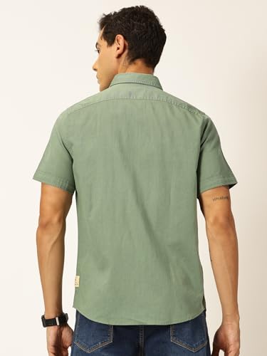 Image of Thomas Scott Men's | Solid | Half Sleeve | Regular Fit | Premium Irish Linen | Spread Collar | Casual Shirt