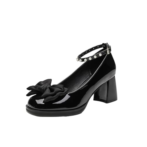 Talons hauts et gros pour femme confortables et stables avec décolleté peu profond