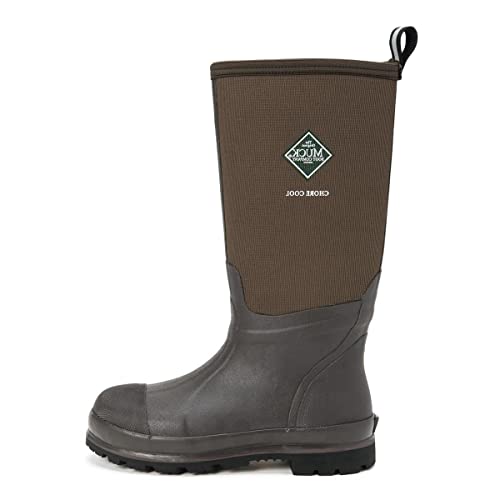 Muck Chore Cool Soft Toe Warm Weather Men's Rubber Work Boots, Brown, 10 M Us #TOP12
