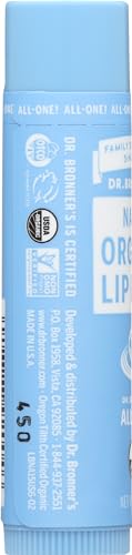 Dr. Bronner's Magic Soaps Organic Naked Unflavored Lip Balm, 0.15 Ounce