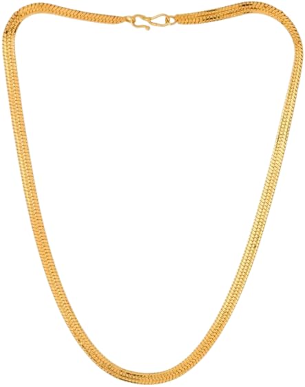 BARBUDDY Gold Jewellery for Mens Women Chain for Gold Plated Fancy Patta Design 22 Inches Gold-plated Plated Brass Chain (B0CNZ3GC6B) Amazon Price History, Amazon Price Tracker