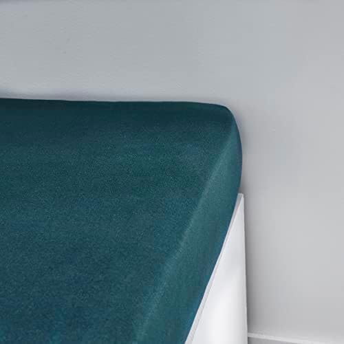 Drap housse - Marque - Modèle - Taille 140x190 - Couleur choco - Matière 100% co