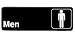 " MEN " information directional sign - signs - door- business - restaurant - office- plastic- commercial - warning - entrance- bathroom - restroom - women - gender 9"x3"