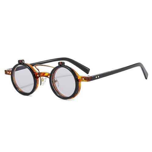 Lunettes de soleil rondes contre l'éblouissement avec verres relevables anti-UV