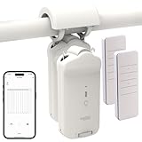 Luminea Home Control Smart-Gardinenmotoren: 2er-Set Smarter 3in1-Vorhangmotor, Akku, Bluetooth, Fernbedienung, App (Automatische Vorhangöffner, Vorhangöffnermotor)