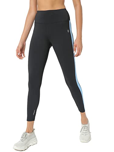 Image of CULT High Waist Running Tights with Side Pocket | Geometric Print | Breathable | Moisture-Wicking | Curved Hem