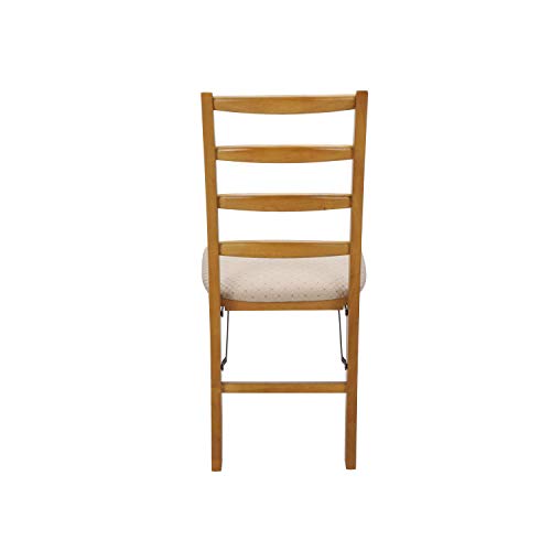 Stakmore Shaker Ladderback Folding Chair Finish, Set Of 2, Oak #TOP2