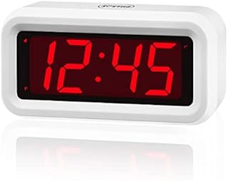 KWANWA Cordless Digital LED Alarm Clock With Big 1.2'' LED Time Display,AA Battery Operated Only,Can Be Placed Anywhere Without A Cumbersome Cord,White Colour