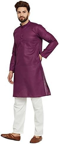 Men's Cotton Linen Pathani Kurta Salwar2