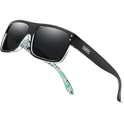 DUBERY Unisex Polarized Sunglasses UV Protection Retro Sun Glasses D912 | Wide Square Frame, Classic Fashion, Daily Wear,Outdoor,Driving Essentials