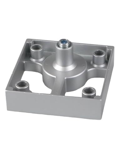 Gedotec VIGANO I Patas para muebles de metal I 1 pieza I Patas para armarios en plata mate I Patas para muebles Altura ajustable +10 mm | Acabado: 60 x 60 mm I Patas de cómoda - Pie de armario - Pie