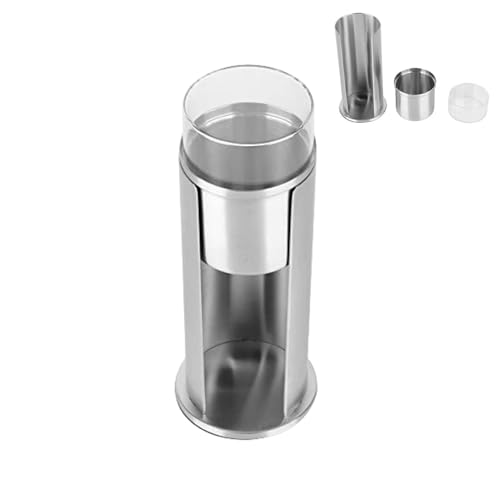 Beufee 2 in 1 Qtip Holder Dispenser Set, Stainless Steel Cotton Pads Organizers with Acrylic Lids, Detachable Cotton Swab Dispenser for Bathroom Vanity Storage