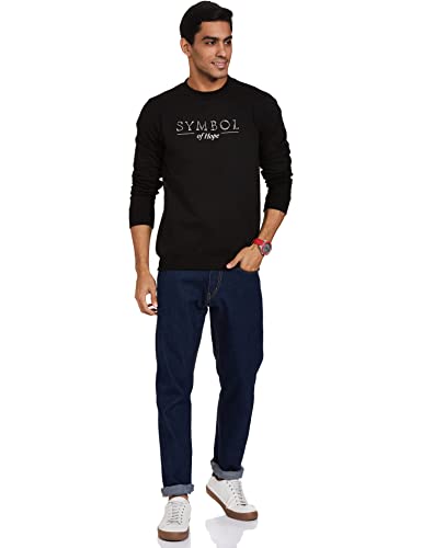Image of Amazon Brand - Symbol Men Cotton Rich Light Weight Crew Neck Sweatshirt (Regular Fit)