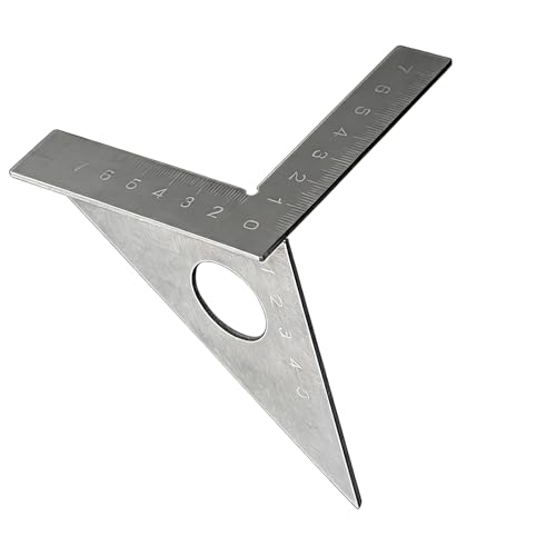Escuadra de carpintero 45/90 grados acero inoxidable miniatura 1