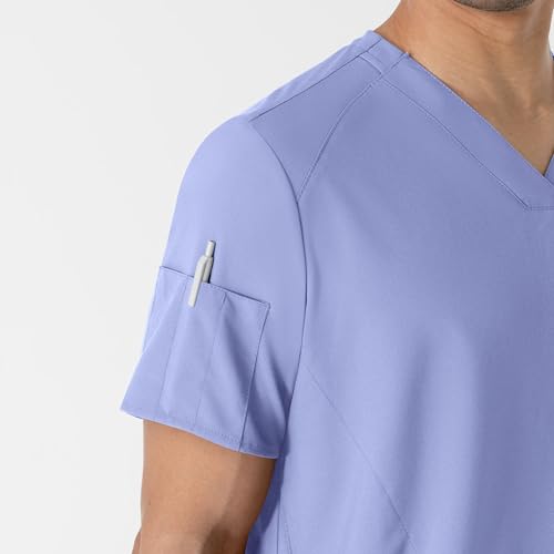 WonderWink mens Men's V-Neck Top Medical Scrubs Shirt