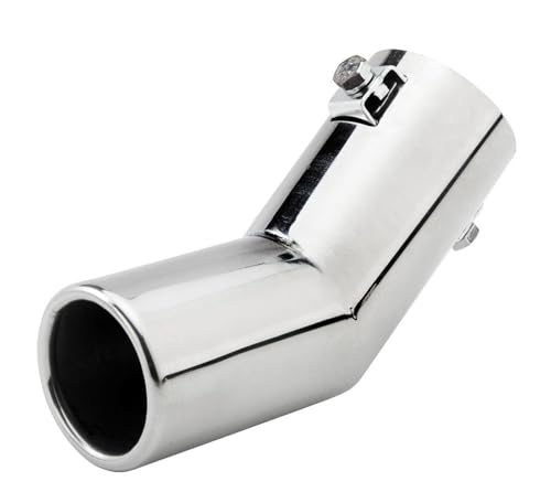 Silencieux d'échappement double 51mm coudé en acier inoxydable pour voiture