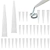XHBTS 100 Siliconen Nozzles Applicator Plastic Kitpistool Extender Caulk Nozzle Tip Tool voor Worst Breeuwen Pistool, Caulk Nozzles Applicator Wit