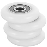 4 Pezzi Rulli in PVC e Metallo per Porta Doccia Scorrevole Bianco