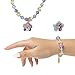 LUV HER Alice in Wonderland Girl's Jewelry Set - Dress up 3 Piece Toy Jewelry Box Set with Bead Necklace, Bracelet and Ring - Play Accessories - Ages 3+