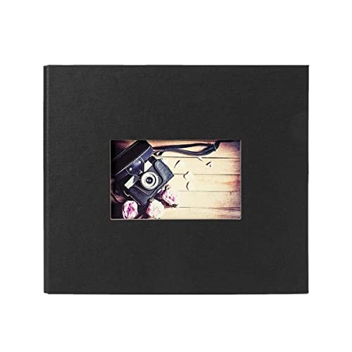 Panodia Album Photo Traditionnel Studio Noir 60 Pages 120 Photos 10X15, 60 Pages, 275 X 232 X 26 mm - Fabriqué en France