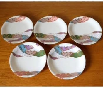 多色波模様 陶磁器皿 5枚セット 【公式通販】