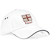 Purple Print House Embroidered St Georges Cross Cap Unisex Baseball Hat Rugby Country English Travel Patriot Football Supporter, One Size, Black/Red #2