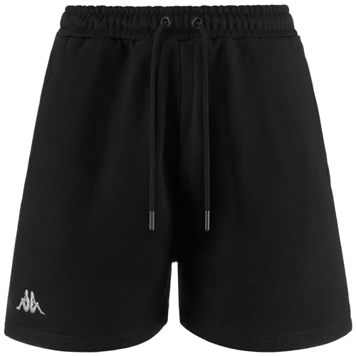 Kappa Short Gabriella x Femme Authentic en coton noir et blanc pour le sport