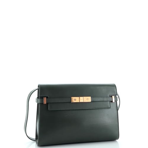 Saint Laurent, Pre-Loved Manhattan Shoulder Bag Leather Medium, Green2