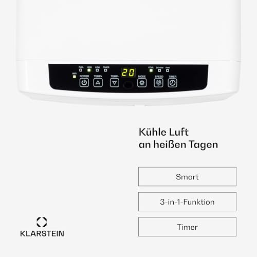 Klarstein mobile Klimaanlage mit Abluftschlauch und App-Steuerung