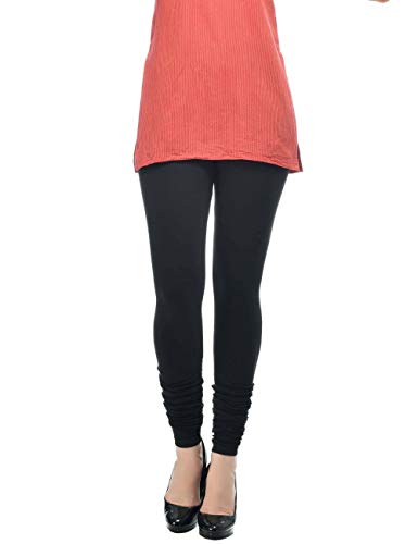 Image of Frenchtrendz Women's Cotton Spandex Stretchable Mid Rise Slim Fit Churidar Leggings Pull On