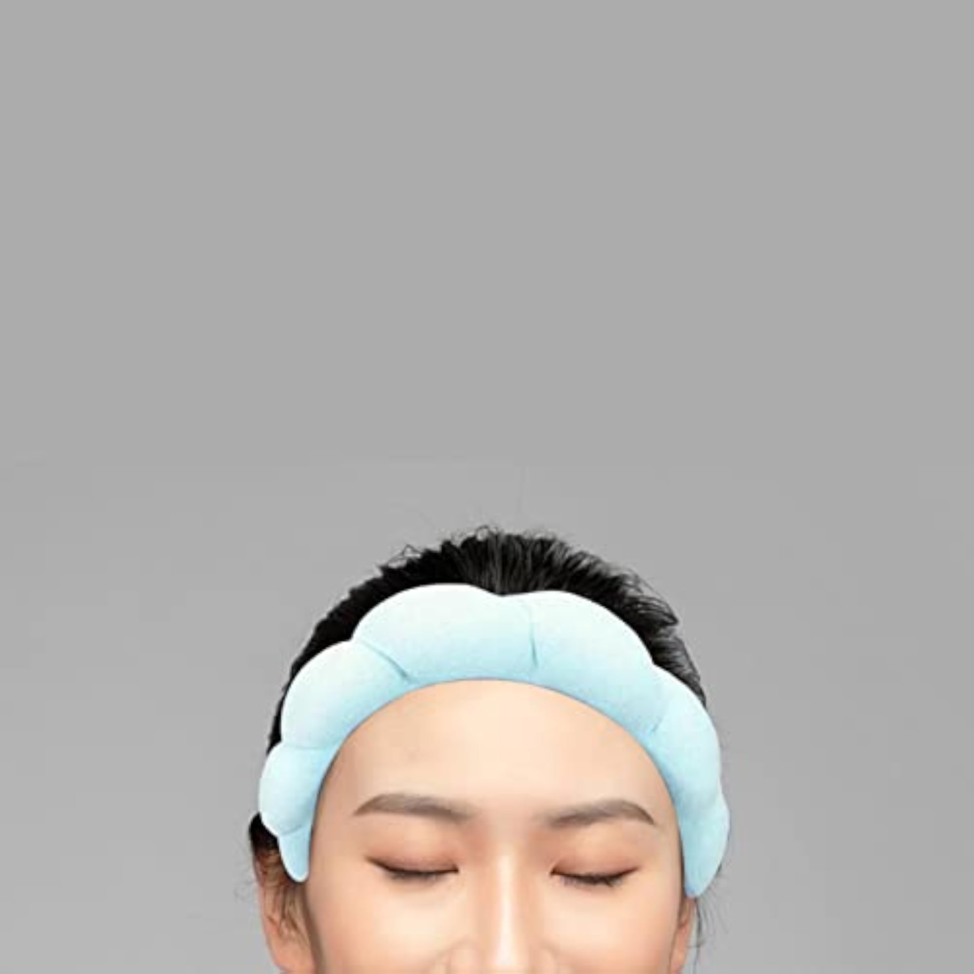 Sky Blue Non-Slip Sponge Headband for Skincare