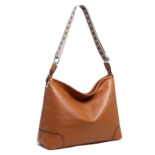 Bolso cruzado para mujer SENDEFN, bolso de mano de cuero sintético PU, bolso hobo con correa para el hombro miniatura 1