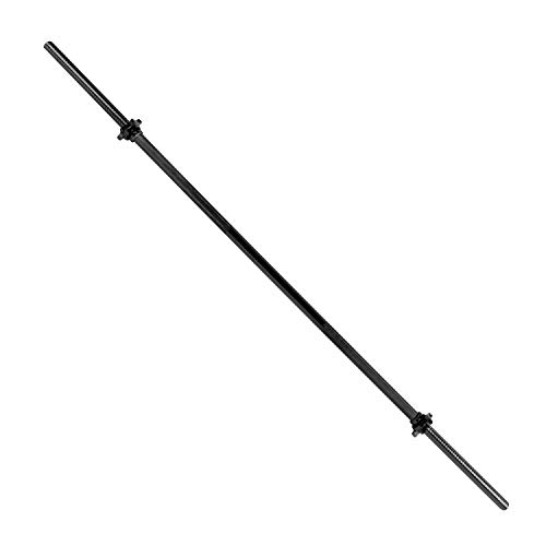CAP Barbell 72" Standard Solid Threaded Bar, Black