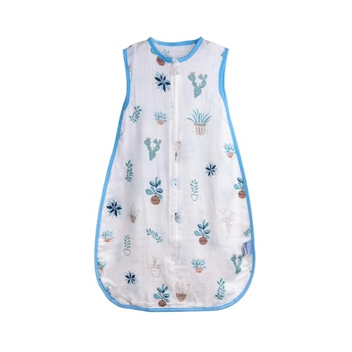 Image of Toddler Sleeping Sack Muslin Cotton 1-2T Lightweight 0.5 Tog Summer Baby Wearable Blanket Thin Infant Sleeping Bag Breathable Soft 12-24M Sleeveless Sleeper Sack