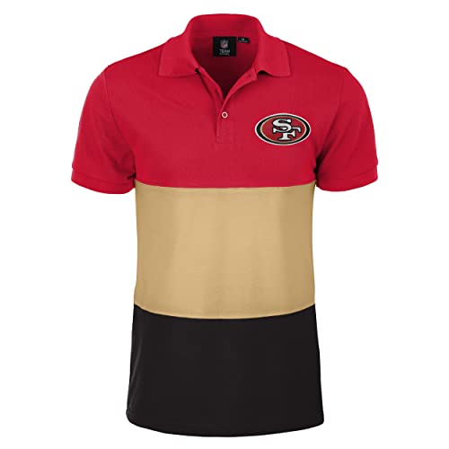 FOCO NFL San Francisco 49ers Mens Polo Short Sleeve Shirt, Rugby Scrum, XL