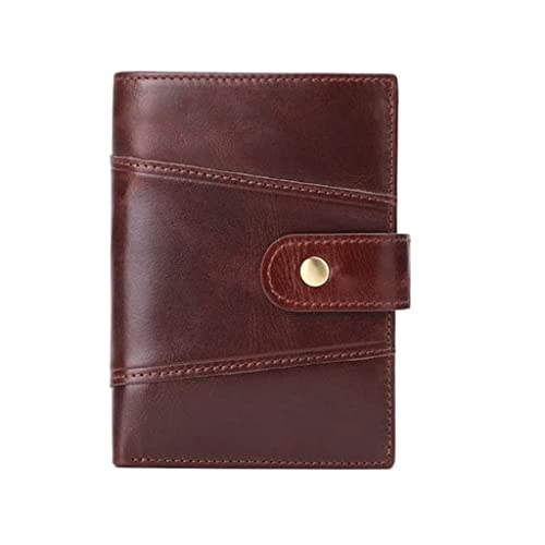 Wallets, Minimalist Wallet Leather Women's Wallet Retro Large Capacity Buckle Opening Purse Clutch Short Thin Coin Pocket Business Fashion Card Holder Card Holder