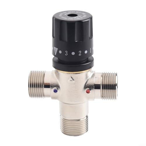 Válvula mezcladora termostática de calentador solar de 34 pulgadas DN20 con cuerpo de cobre e instrucciones claras para la instalación en sistemas residenciales